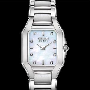 CITIZEN diamond white mother-of-pearl Watch